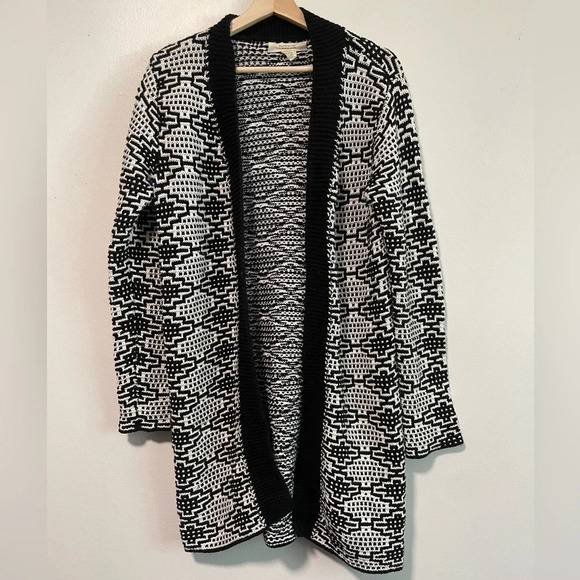 Workshop Andrea Jovine Black and White Knit Cardigan  - Size M - Picture 2 of 7